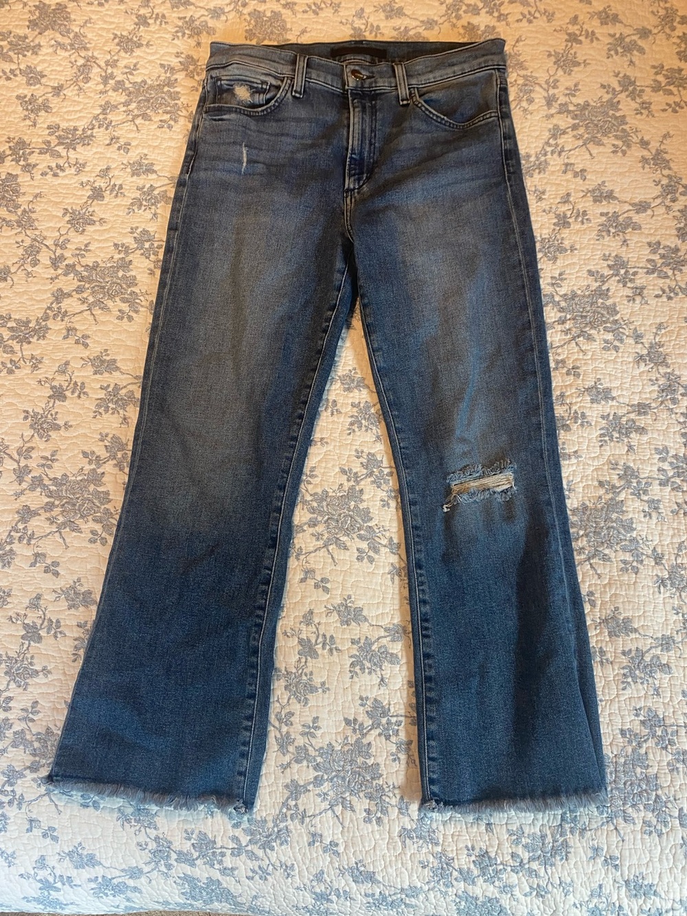 Joe’s Jeans The Callie High Rise Cropped Raw Hem Bootcut Jean Glimpse Size 29
